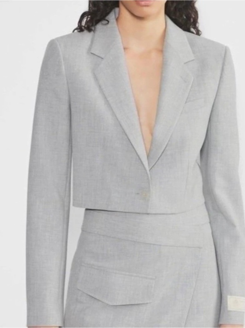 Aritzia Babaton Arbus Blazer Heather Chrome NWT